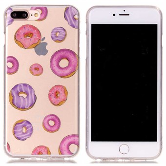 Suunnittelija-aiheinen silikonikuori iPhone 7 Plus / iPhone 8 Plus -puhelimelle - Donnuts