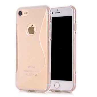 S-line silikonikuori iPhone 7 Plus / iPhone 8 Plus -puhelimelle - läpinäkyvä