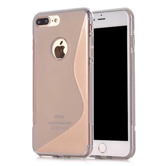S-line silikonikuori iPhone 7 Plus / iPhone 8 Plus -puhelimelle - harmaa