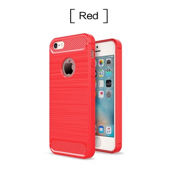 Paras voittaja muovi- ja silikonikuori iPhone 5 / iPhone 5S / iPhone SE 2013 -puhelimelle - punainen
