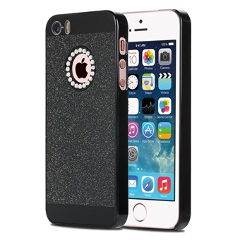 Diva design bling muovikuori iPhone 5 / iPhone 5S / iPhone SE 2013 - musta