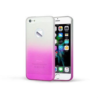 Graduate värijärjestelmän silikonikuori iPhone 5 / iPhone 5S / iPhone SE 2013 - puhelimelle - Magenta