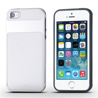 Caseology muovi- ja silikonikuori iPhone 5 / iPhone 5S / iPhone SE 2013 - hopea