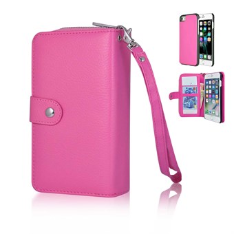 Toimiva kotelo irrotettavalla kuorella iPhone 7:lle / iPhone 8:lle / iPhone SE 2020/2022 - Magenta