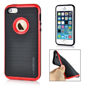 Motomo Smart silikonikuori iPhone 5 / iPhone 5S / iPhone SE 2013 - puhelimelle - punainen