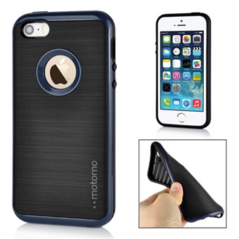 Motomo Smart silikonikuori iPhone 5 / iPhone 5S / iPhone SE 2013 -puhelimelle - Sininen