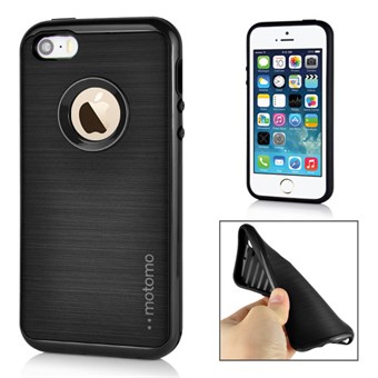 Motomo Smart silikonikuori iPhone 5 / iPhone 5S / iPhone SE 2013 - puhelimelle - musta