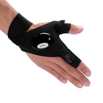 Käsine valolla / Sormihansikasvalo - oikealle kädelle