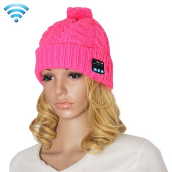 Bluetooth Headset Beanie - vaaleanpunainen