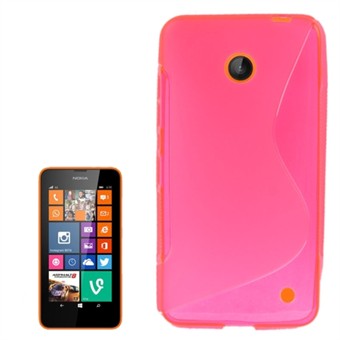 S-Line silikonikuori - Nokia 630 (vaaleanpunainen)