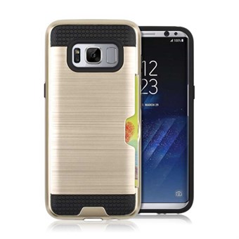 Viileä TPU-muovikotelo ja muovi Samsung Galaxy S8: lle - kulta