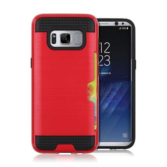 Viileä TPU-liukukansi ja muovi Samsung Galaxy S8 -puhelimelle - punainen