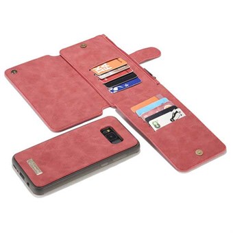 CaseMe Flip Lompakko Samsung Galaxy S8 -puhelimelle - Punainen