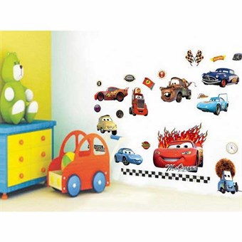 TipTop seinätarrat Cartoon Cars-PLEX-teema 