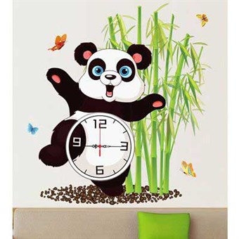 TipTop seinätarrat Söpö Panda kello 