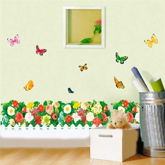 TipTop Seinätarrat (värikäs kukka ja perhonen)