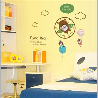 TipTop seinätarrat Flying Bear -sarjakuvakuvio 