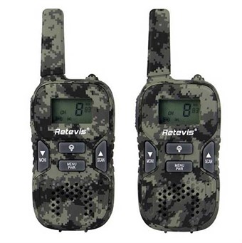 Walkie Talkie RT33, kantama 1,5 km (2 kpl) - naamiointi
