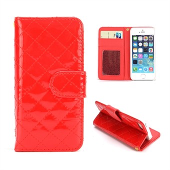 Klassinen lompakkokotelo - iPhone 5 / iPhone 5S / iPhone SE 2013 (punainen)