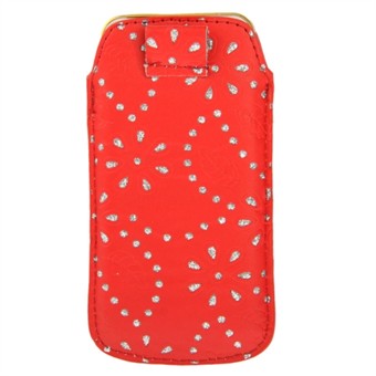 Pull Tab Case - punainen (bling-versio) iPhone 5 / iPhone 5S / iPhone SE 2013
