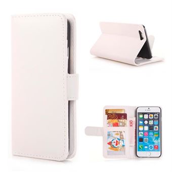 Yksinkertainen iPhone 6 / 6S Nahkakotelo - valkoinen