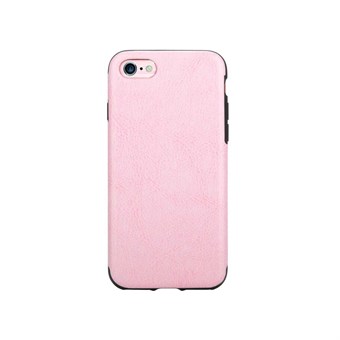 Keinonahkakotelo iPhone 7 / iPhone 8 -puhelimelle - vaaleanpunainen