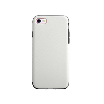 Tekstiilisuunnittelu silikonikuori iPhone 7 / iPhone 8 -puhelimelle - valkoinen