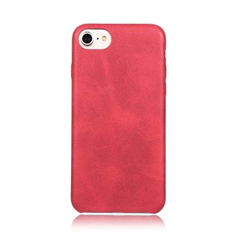 Nahkainen silikonikuori iPhone 7: lle / iPhone 8: lle - punainen