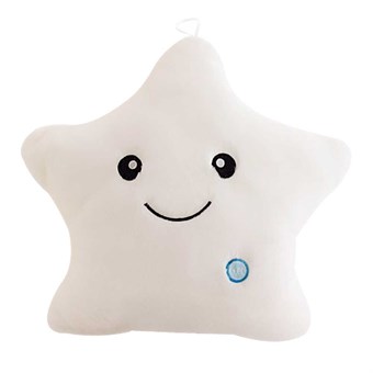 Smiley Star -tyyny LED-valolla / Glow Pillow - valkoinen