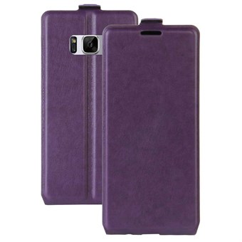 Pystysuuntainen läppäkotelo PU-nahkaa ja TPU:ta Samsung Galaxy S8 Plus -puhelimelle - violetti