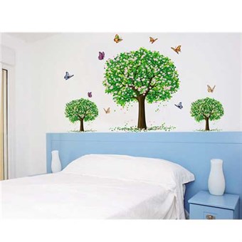 TipTop Wallstickers Butterfly ja Green Tree