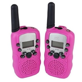 Radiopuhelimen kantama 2,5 km (2 kpl) - Vaaleanpunainen