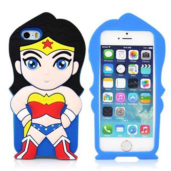 3D silikoninen Superwoman-suoja - iPhone 5 / iPhone 5S / iPhone SE 2013