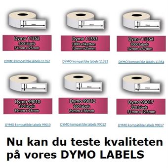 Näytepaketti Dymo Labels -sivustolla