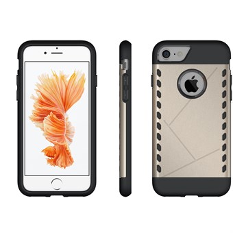 Ainutlaatuinen silikoni- / muovikotelo iPhone 7 / iPhone 8 -puhelimelle - kulta