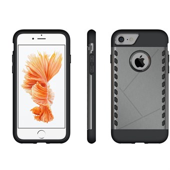 Ainutlaatuinen silikoni- / muovikotelo iPhone 7: lle / iPhone 8: lle - harmaa