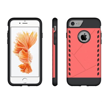 Ainutlaatuinen silikoni- / muovikuori iPhone 7: lle / iPhone 8: lle - punainen