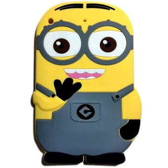 3D iPad Mini 1/2/3 Minion silikonikuori (harmaa)