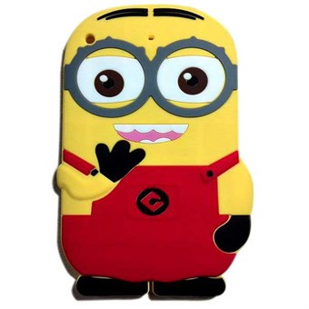 3D iPad Mini 1/2/3 Minion silikonikuori (punainen)