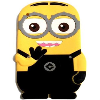 3D iPad Mini 1/2/3 Minion silikonikuori (musta)