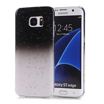 Trendikäs vesipisaran muovikuori Galaxy S7 Edge mustalle