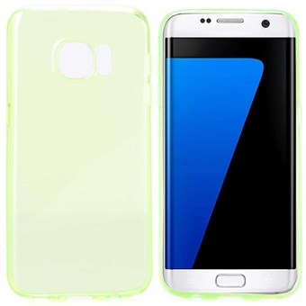 Pehmeä silikonikuori Galaxy S7 Edge -suojus (vihreä)