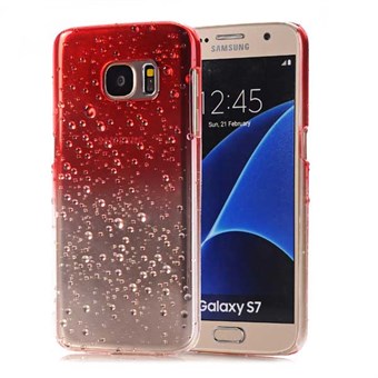 Trendikäs vesipisaran suojus Galaxy S7 punaiselle