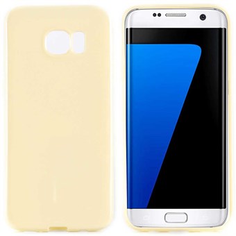 Klassinen silikonikuori Galaxy S7 (vaaleankeltainen)