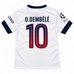 Ousmane Dembele Nr. 10 -jalkapalloasu – paita ja shortsit – koko 116–122 cm, 6–7 vuotta