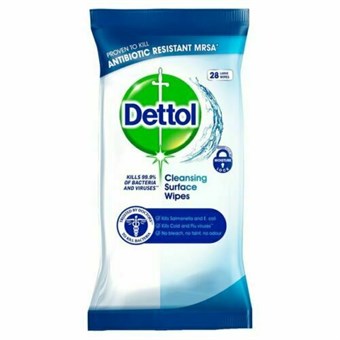 Dettol antibakteeriset kotitalousliinat - 28 isoa märkäpyyhettä