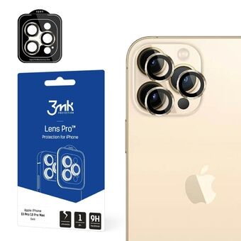 3MK Lens Protection Pro iPhone 13 Pro / 13 Pro Max kulta / kulta Kameran linssisuoja asennuskehyksellä 1 kpl.