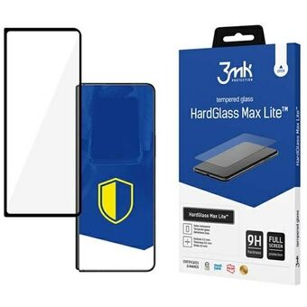 3MK HardGlass Max Lite Sam Z Fold 3 5G (Etupuoli) musta Mustaikkunainen lasi Lite