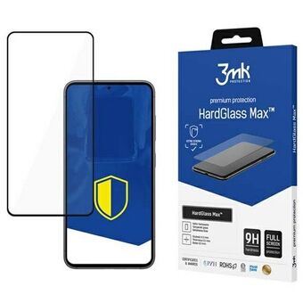 3MK HardGlass Max Sam S23 5G S911 musta, Fullscreen-lasi