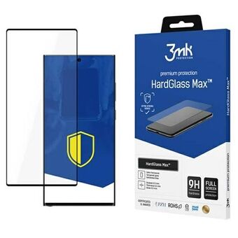 3MK HardGlass Max Sam S23 Ultra S918 musta/musta Fullscreen-lasi Sormenjälkitunnistin